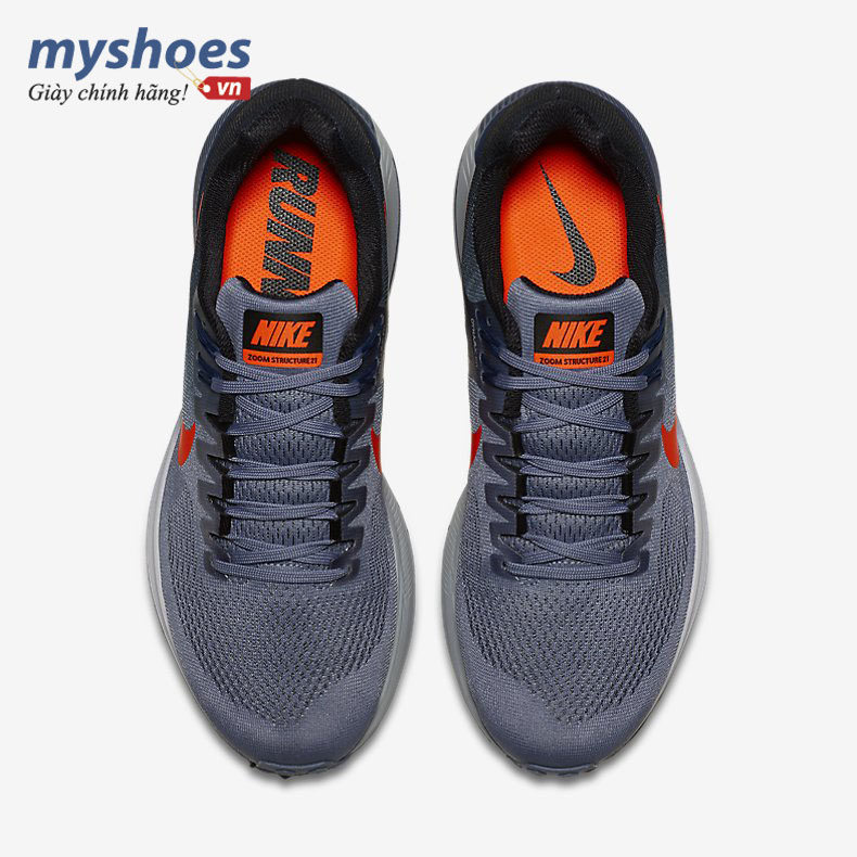 Giày Nike Air Zoom Structure 21 Nam - Xám Cam - hình 2