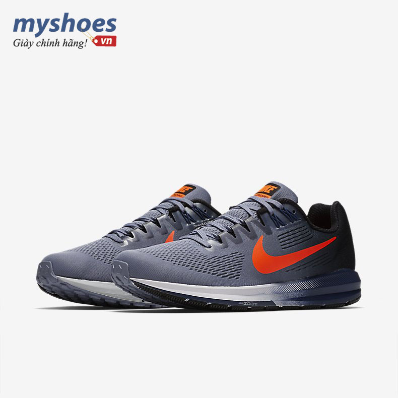 Giày Nike Air Zoom Structure 21 Nam - Xám Cam - hình 3