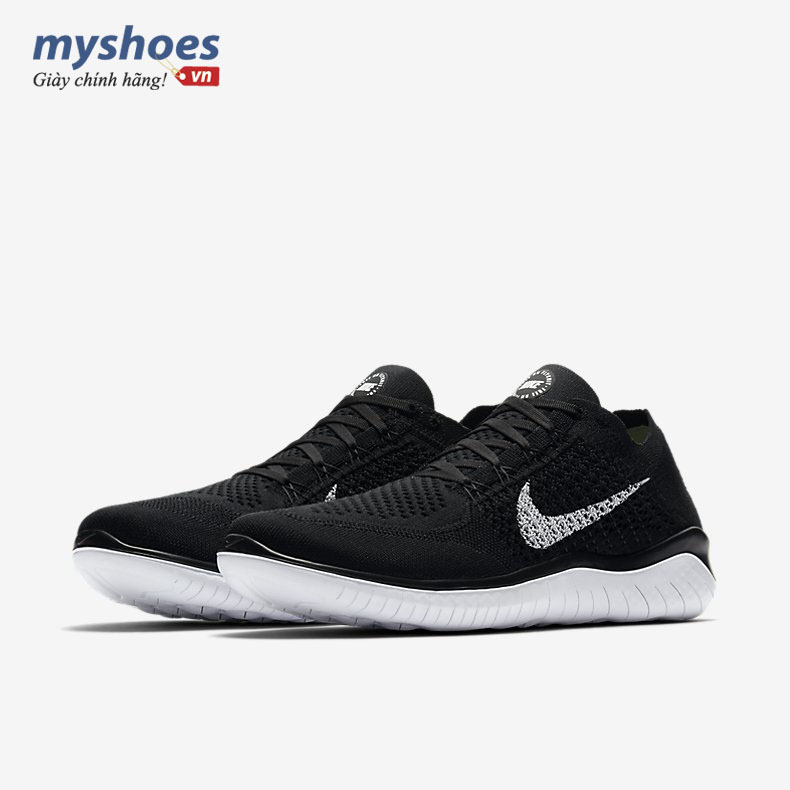 Giày Nike Free RN Flyknit 2018 Nam - Đen - hình 4