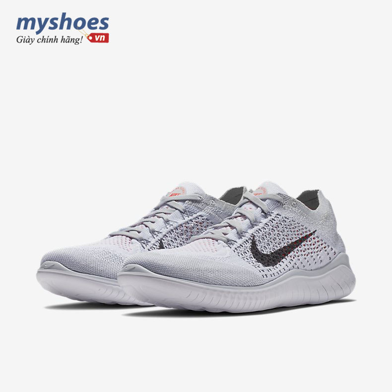 Giày Nike Free RN Flyknit 2018 Nam - Trắng - hình 4