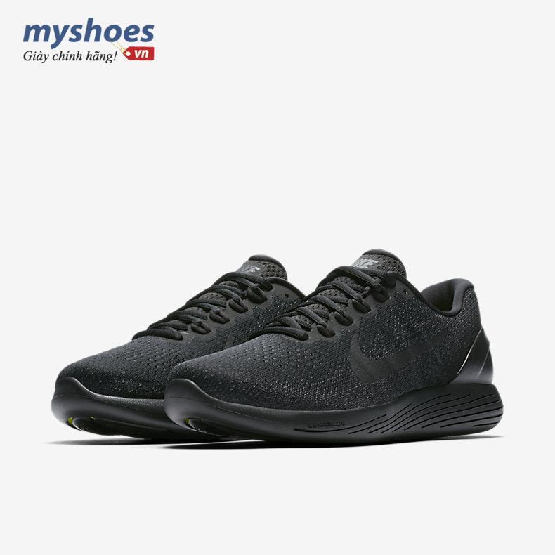 Giày Nike LunarGlide 9 Nam - Đen Đen - hình 2