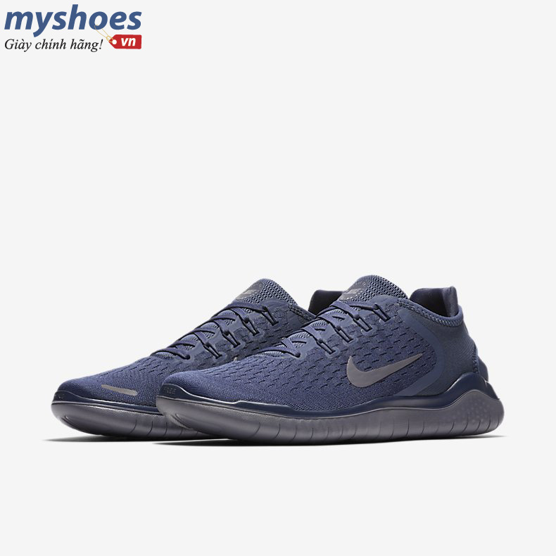 Giày Nike Free RN 2018 Nam - Xám Xanh - hình 4
