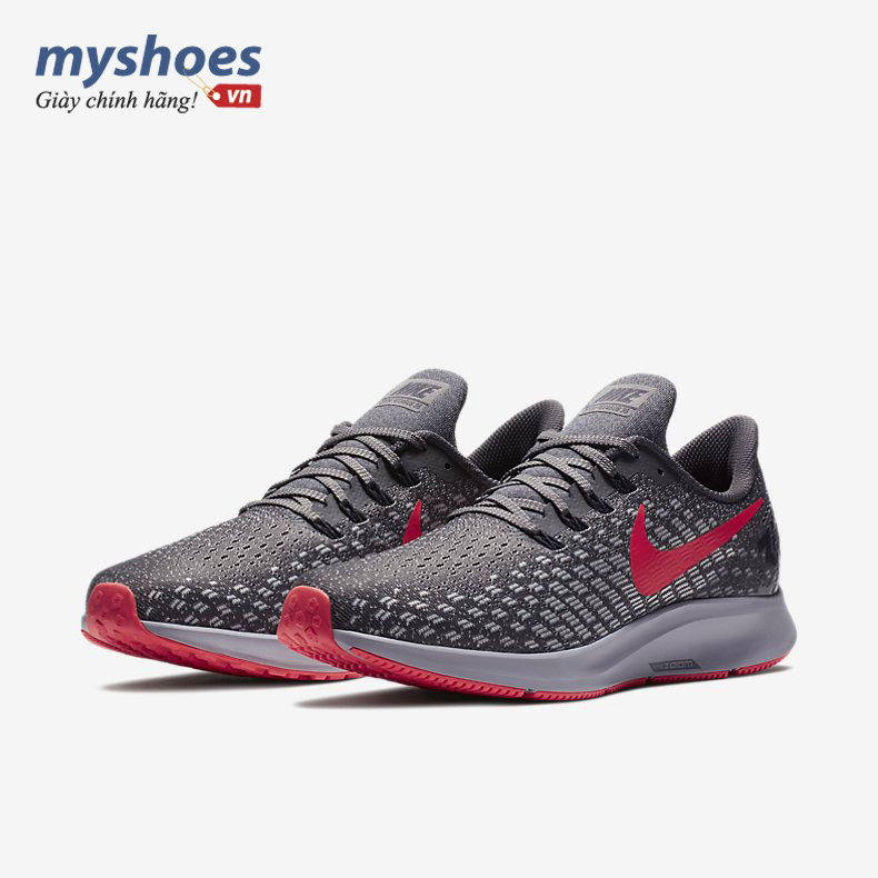 Giày Nike Air Zoom Pegasus 35 Nam - Xám Đỏ - hình 2